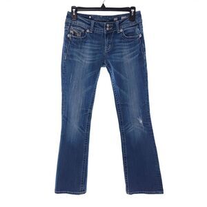 Miss Me JP5124B3R Women's Sz 27 Bootcut Blue Denim Jeans